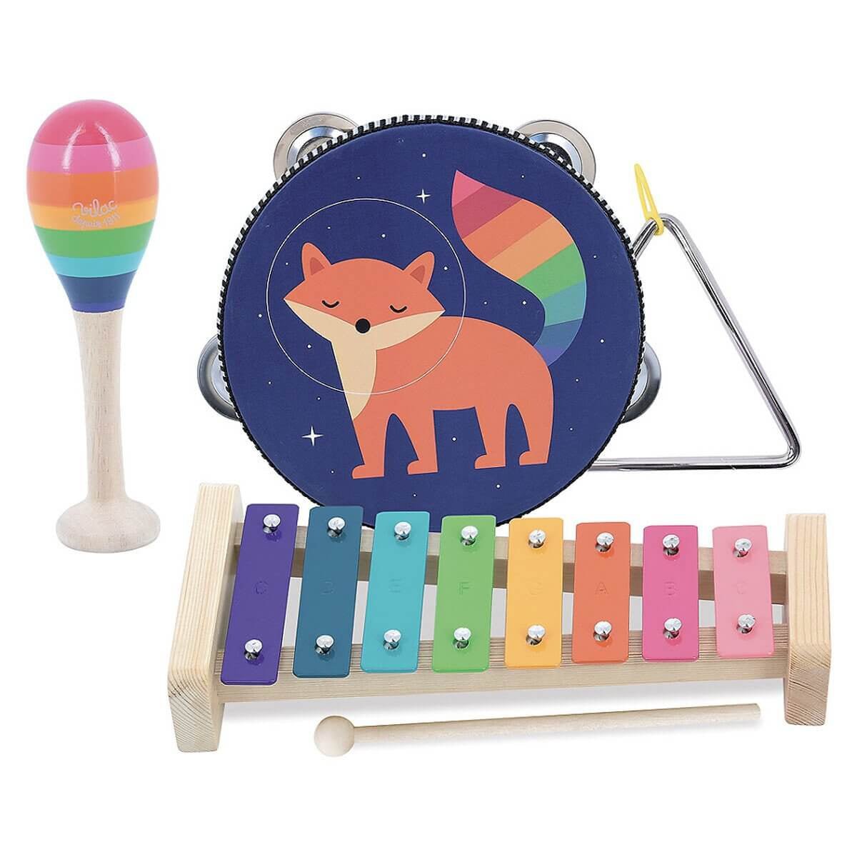Set De 6 Instruments De Musique Montessori – Xylophone Boho En Bois Pour Enfants 1-3 Ans