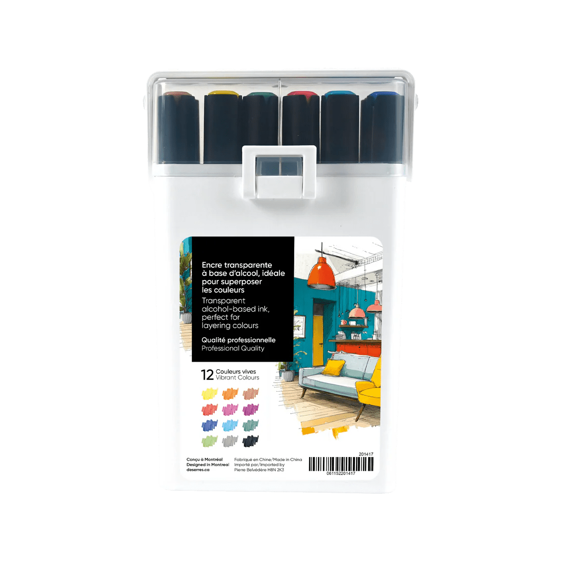 12 Marqueurs à double pointe à base d'alcool - Art & bricolage - Boutique LeoLudo - DeSerres