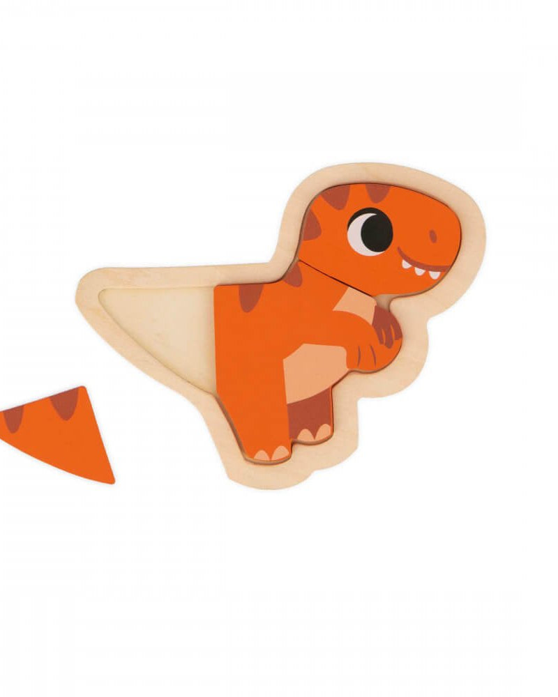 4 puzzles d'éveil évolutifs Dino (2 à 5 pcs.) - Casse - têtes - Boutique LeoLudo - Janod