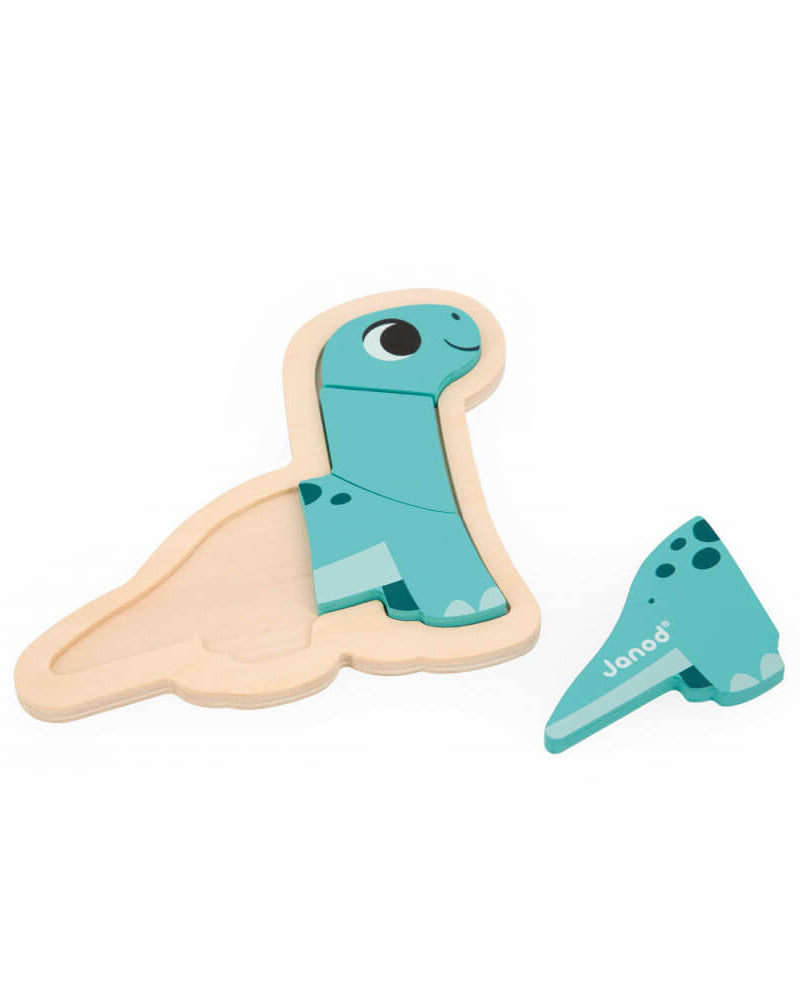4 puzzles d'éveil évolutifs Dino (2 à 5 pcs.) - Casse - têtes - Boutique LeoLudo - Janod