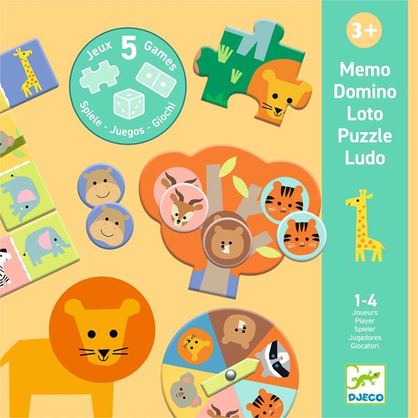 5 jeux - Animaux sauvages - Jeux éducatifs - Boutique LeoLudo - Djeco
