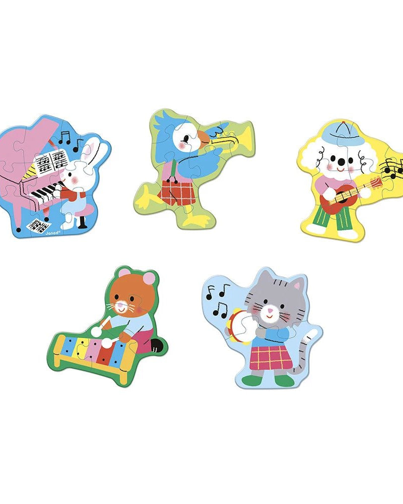 5 puzzles progressifs – Musique -Casse-têtes- Boutique LeoLudo-Janod