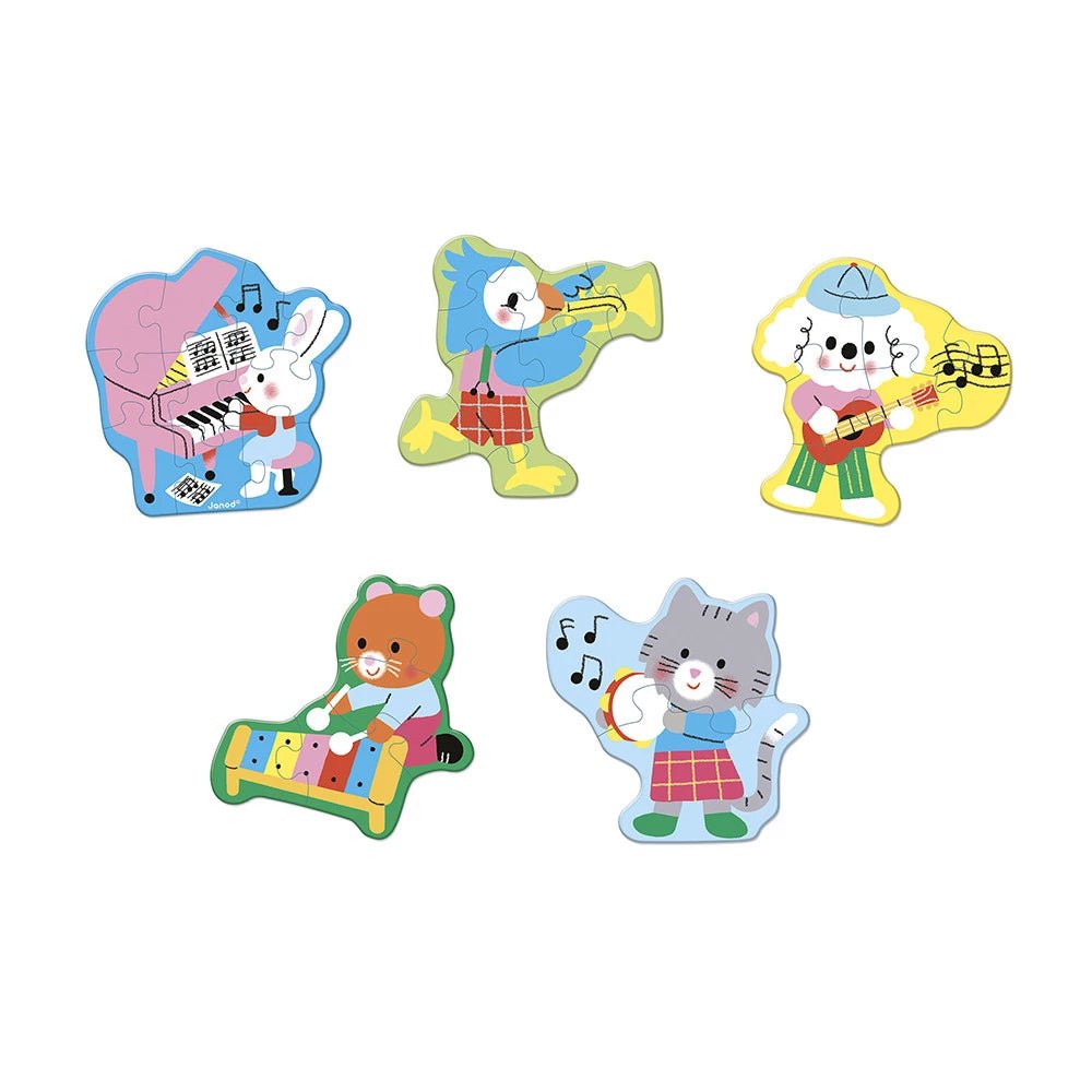 5 puzzles progressifs – Musique -Casse-têtes- Boutique LeoLudo-Janod