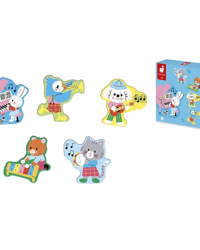 5 puzzles progressifs – Musique -Casse-têtes- Boutique LeoLudo-Janod