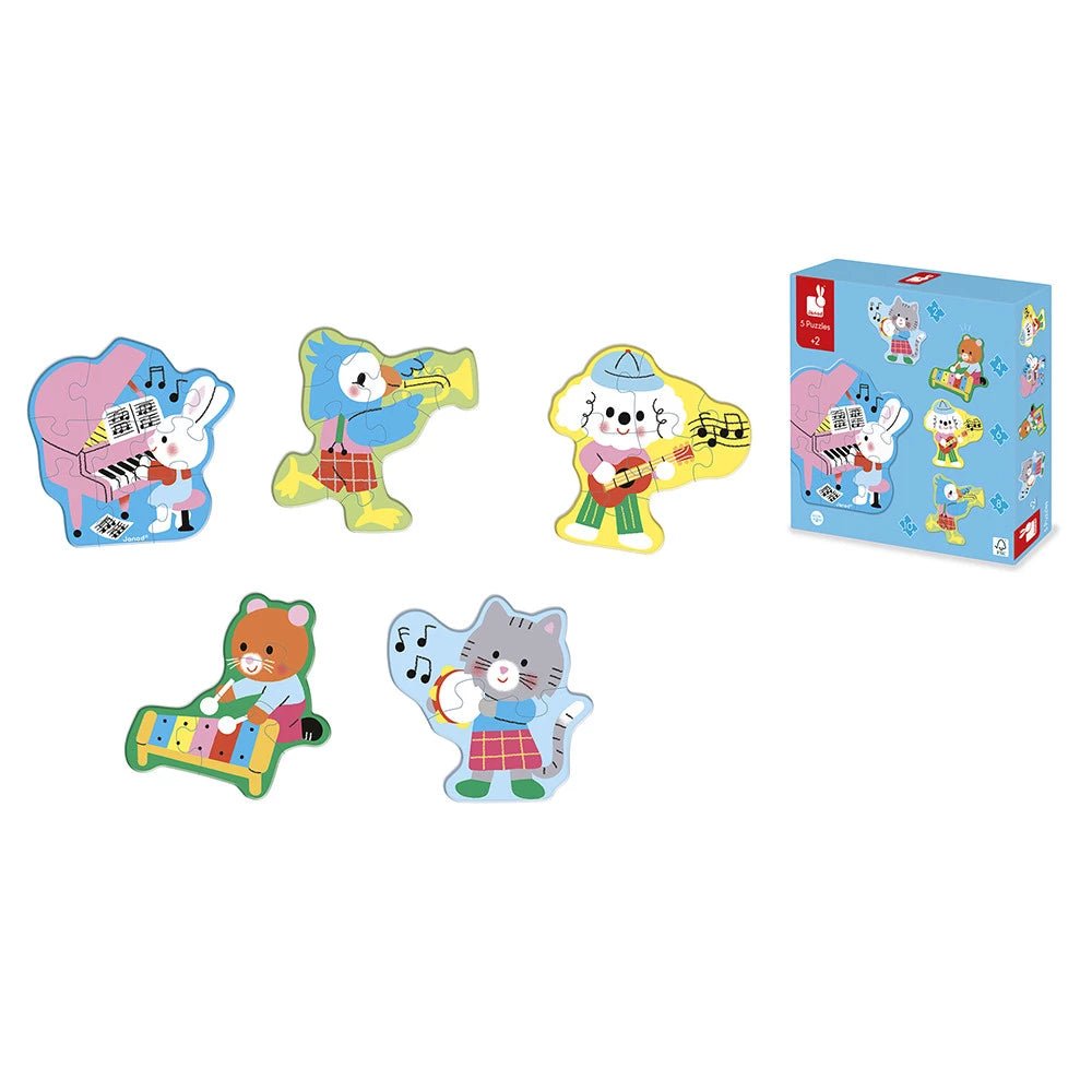 5 puzzles progressifs – Musique -Casse-têtes- Boutique LeoLudo-Janod