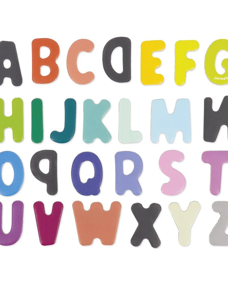 52 lettres magnétiques (bois) - Jeux éducatifs - Boutique LeoLudo - Janod