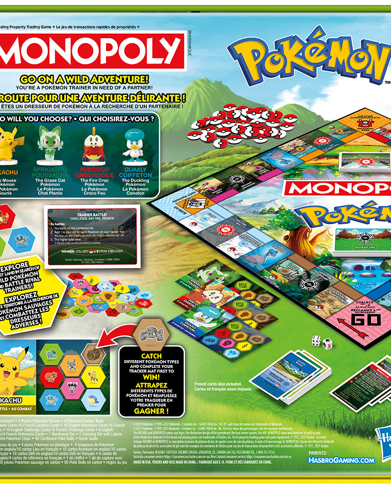 Jeu de société - Monopoly Pokémon (bilingue) - Jeux de société - Hasbro - Boutique LeoLudo
