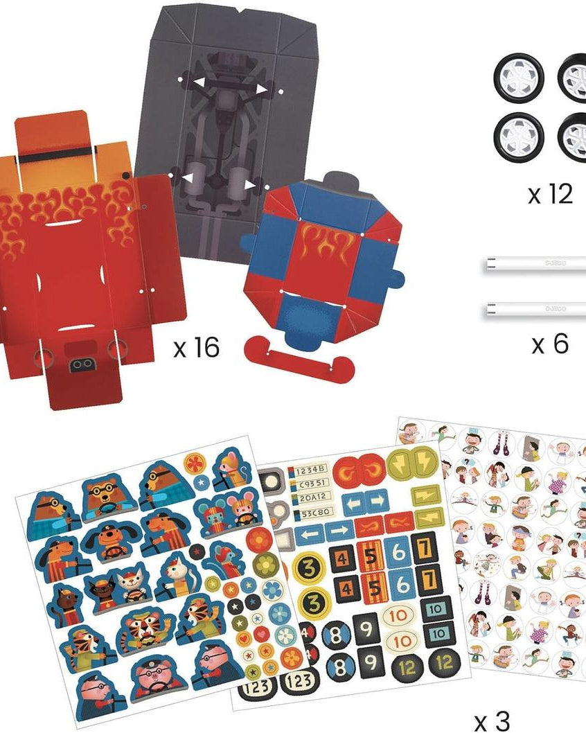 Voitures de course DIY - Grand Prix Art & bricolage- Boutique LeoLudo