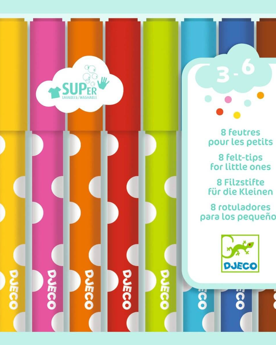 8 feutres pour les petits - Art & bricolage - Boutique LeoLudo - Djeco