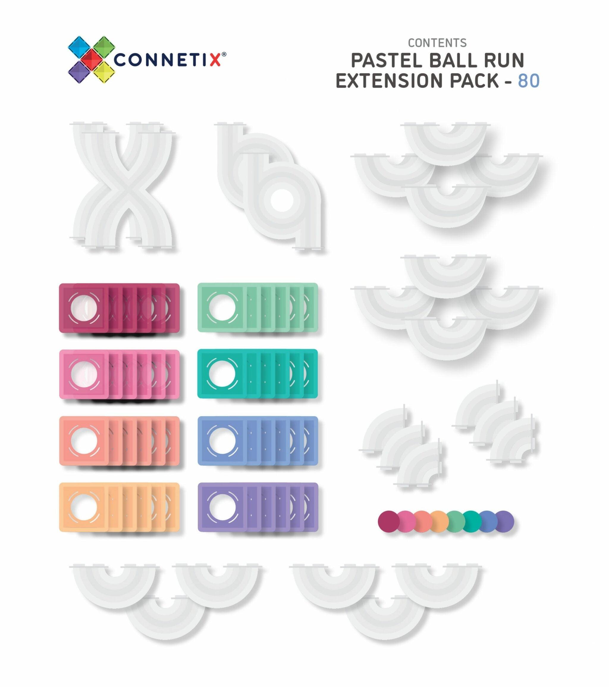 Connetix Pastel Ball Run Expansion Pack 80pc - vue 2