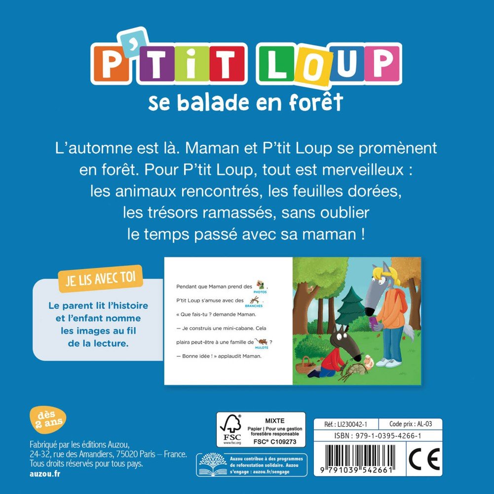 P'tit Loup se balade en forêt Livres- Boutique LeoLudo