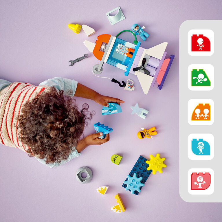Aventure en navette spatiale 3-en-1 DUPLO (58 pcs)-LEGO-Boutique LeoLudo
