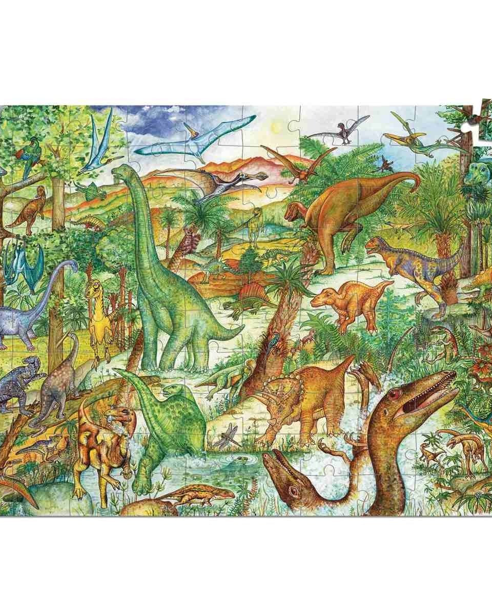 Puzzle observation - Dinosaures (100 pcs) -Casse-têtes- Boutique LeoLudo-Djeco