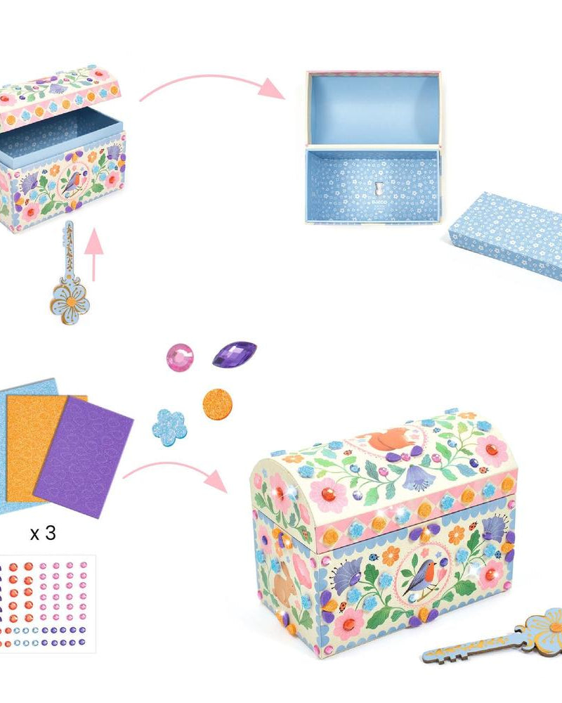 Coffre à décorer DIY - Précieux trésors Art & bricolage- Boutique LeoLudo