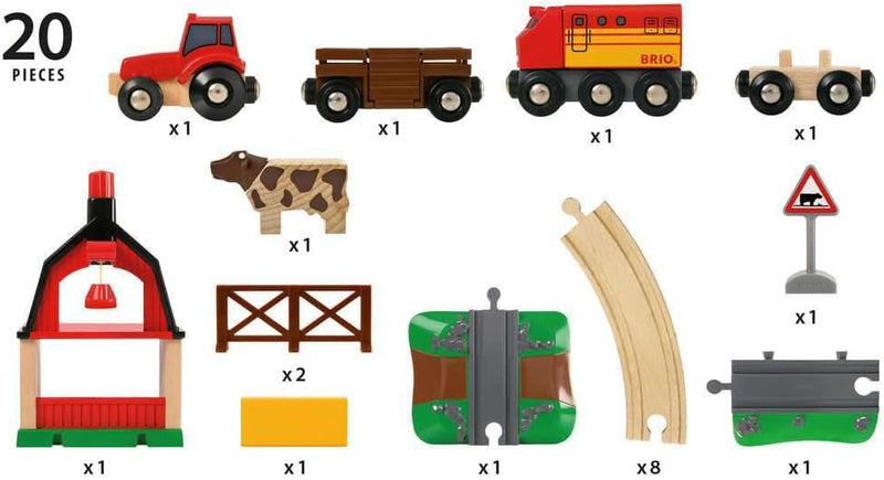 BRIO Ensemble ferroviaire Ferme - vue 4