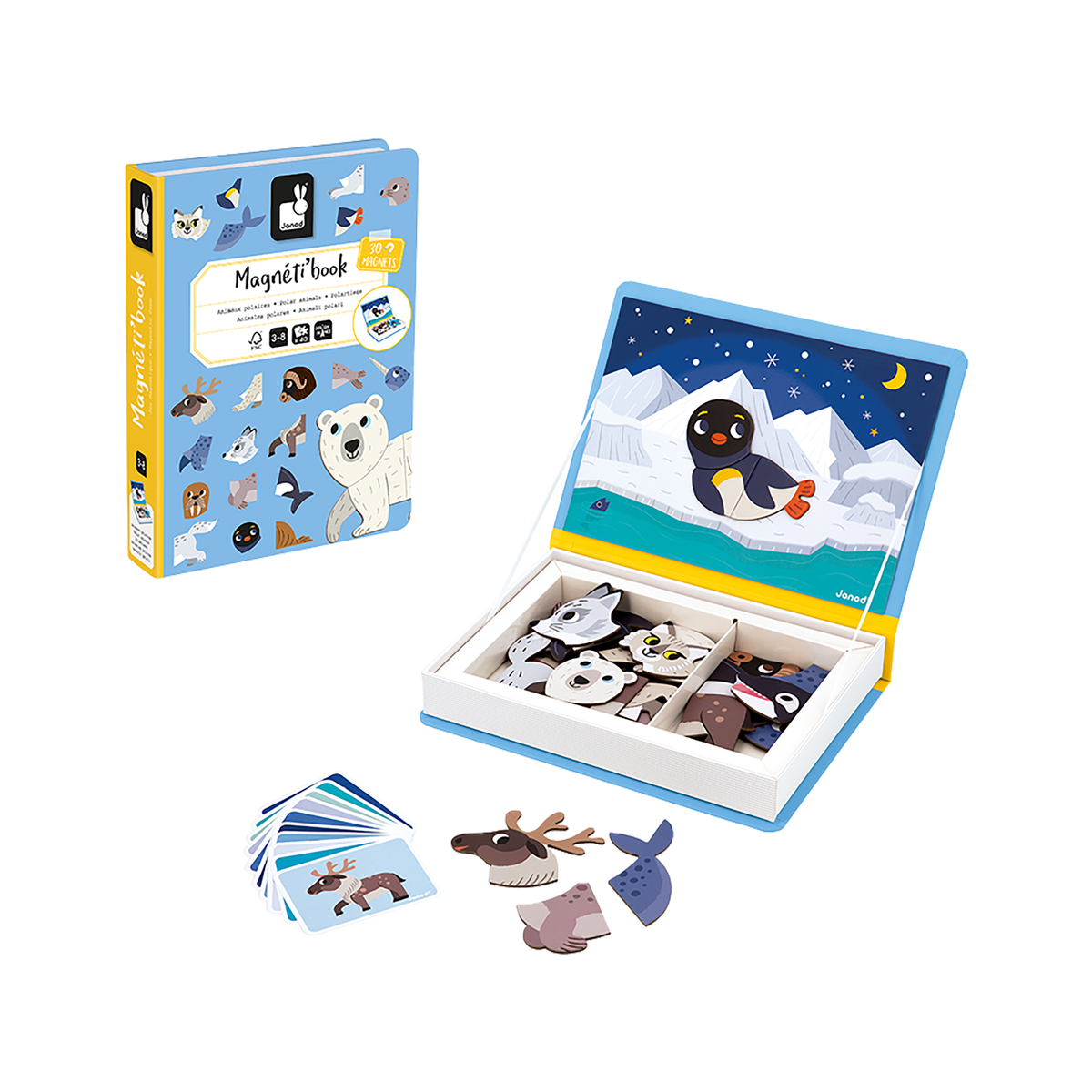 Magnétibook Animaux polaires - Livre magnétique interactif Jeux magnétiques- Boutique LeoLudo