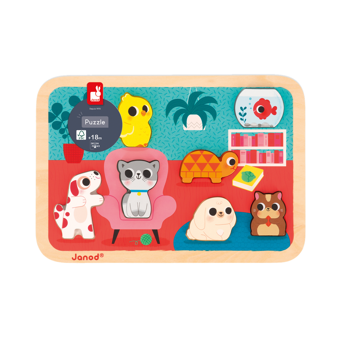 Chunky Puzzle - Les animaux domestiques-Janod-Boutique LeoLudo