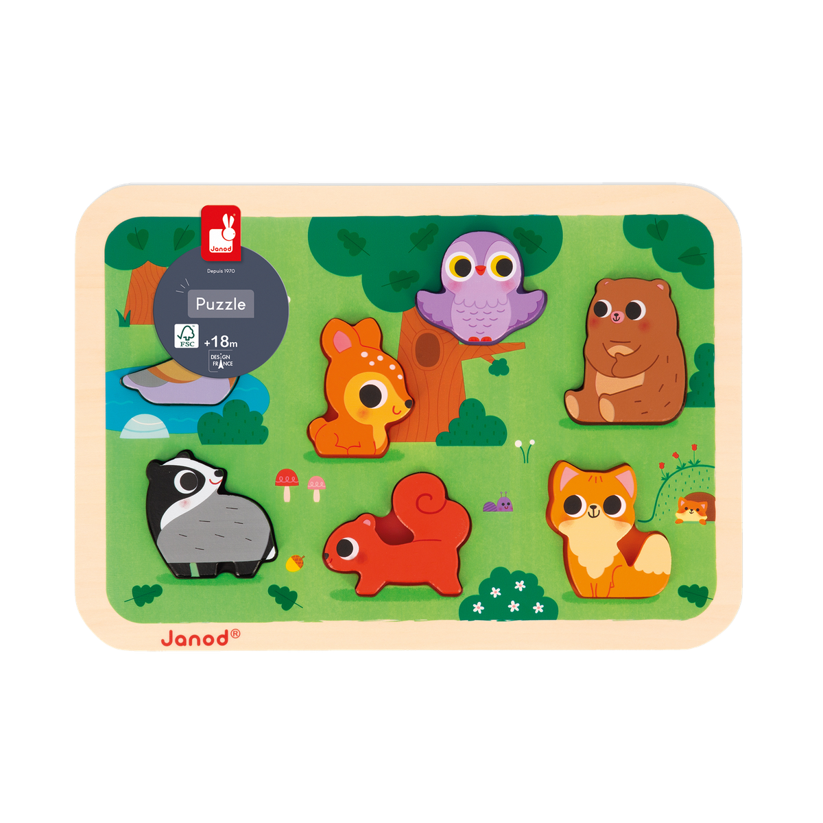 Chunky Puzzle - Jeu éducatif forêt pour enfants Casse-têtes- Boutique LeoLudo