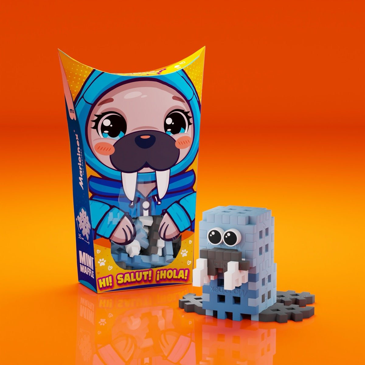 Mini Waffle - Animaux de poche : Morse 25 pcs -Jeux de construction- Boutique LeoLudo-Marioinex