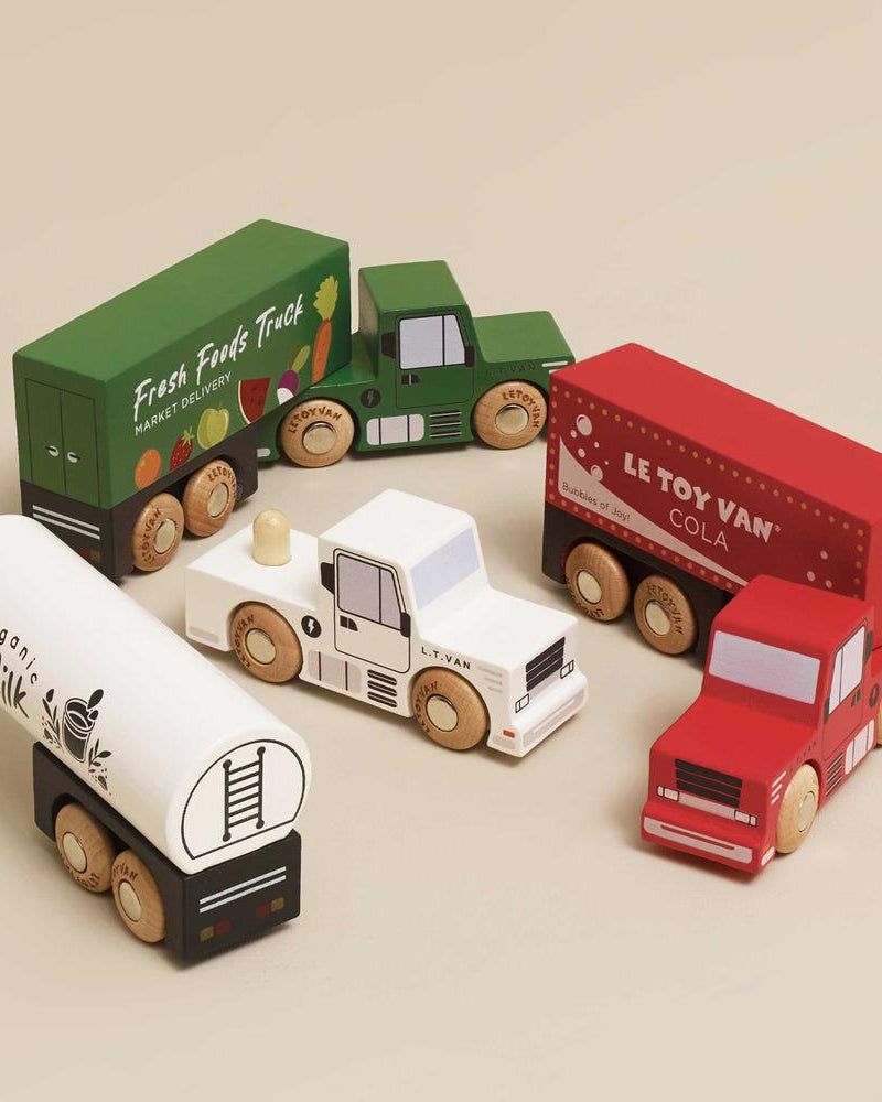 Camions de livraison en boisVéhicules de jeu - Boutique LeoLudo