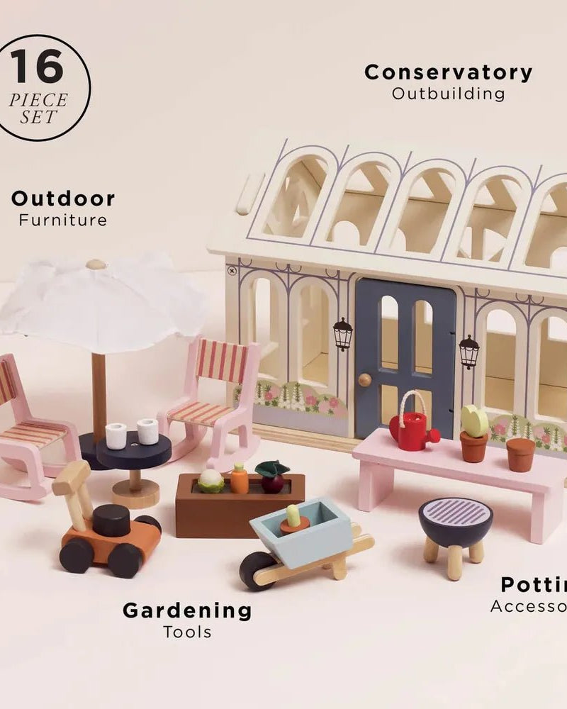 Accessoires pour maison de poupée: Serre et jardin – Conservatory Playset - Accessoires de maison de poupées - Boutique LeoLudo - Le Toy Van