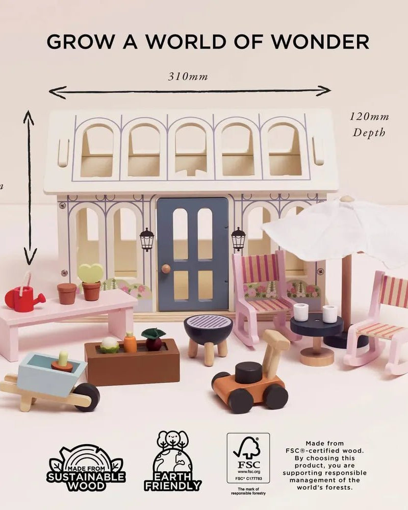 Accessoires pour maison de poupée: Serre et jardin – Conservatory Playset - Accessoires de maison de poupées - Boutique LeoLudo - Le Toy Van