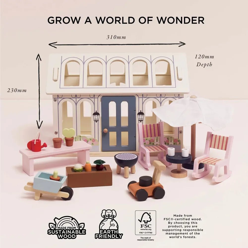 Accessoires pour maison de poupée: Serre et jardin – Conservatory Playset - Accessoires de maison de poupées - Boutique LeoLudo - Le Toy Van