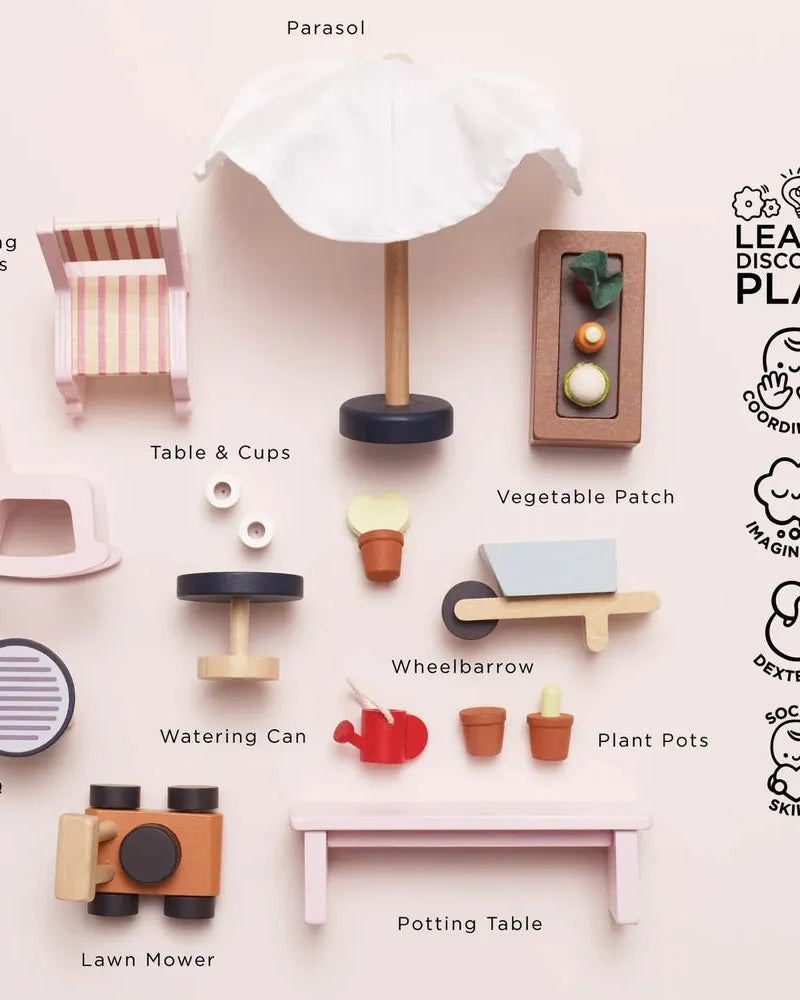 Accessoires pour maison de poupée: Serre et jardin – Conservatory Playset - Accessoires de maison de poupées - Boutique LeoLudo - Le Toy Van