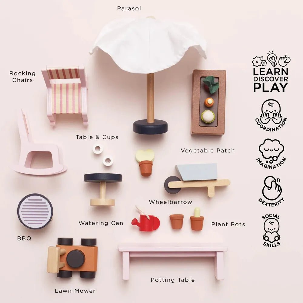 Accessoires pour maison de poupée: Serre et jardin – Conservatory Playset - Accessoires de maison de poupées - Boutique LeoLudo - Le Toy Van