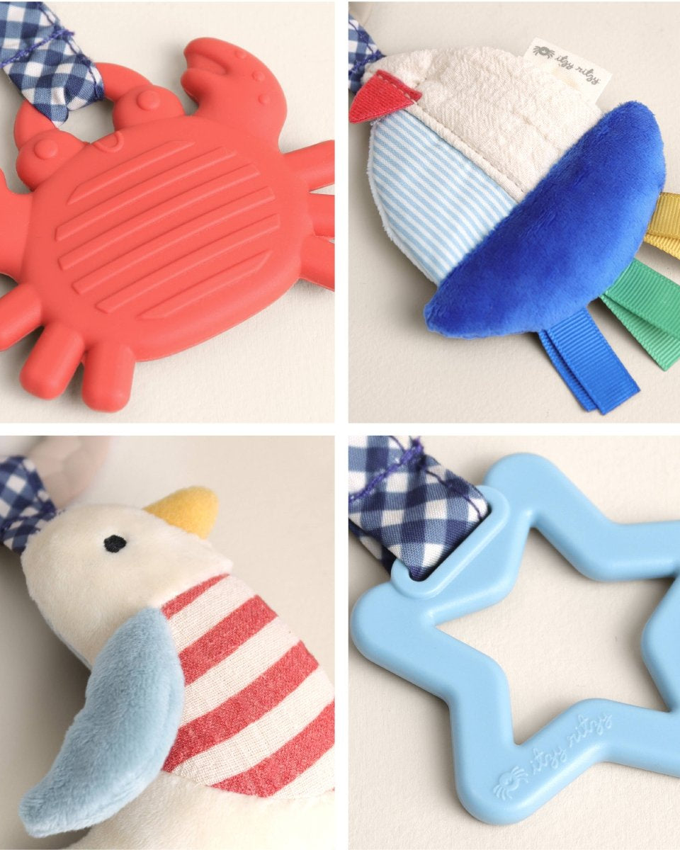Anneau d’activités sensoriel bébé nautique – Bitzy Busy Ring - Jouets de dentition - Boutique LeoLudo - Itzy Ritzy Canada