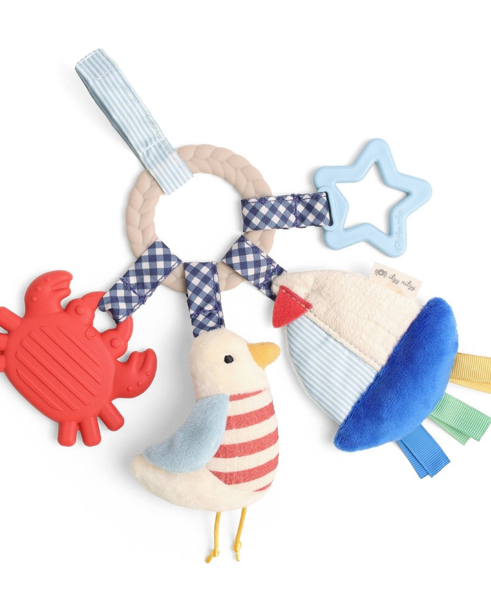 Anneau d’activités sensoriel bébé nautique – Bitzy Busy Ring - Jouets de dentition - Boutique LeoLudo - Itzy Ritzy Canada