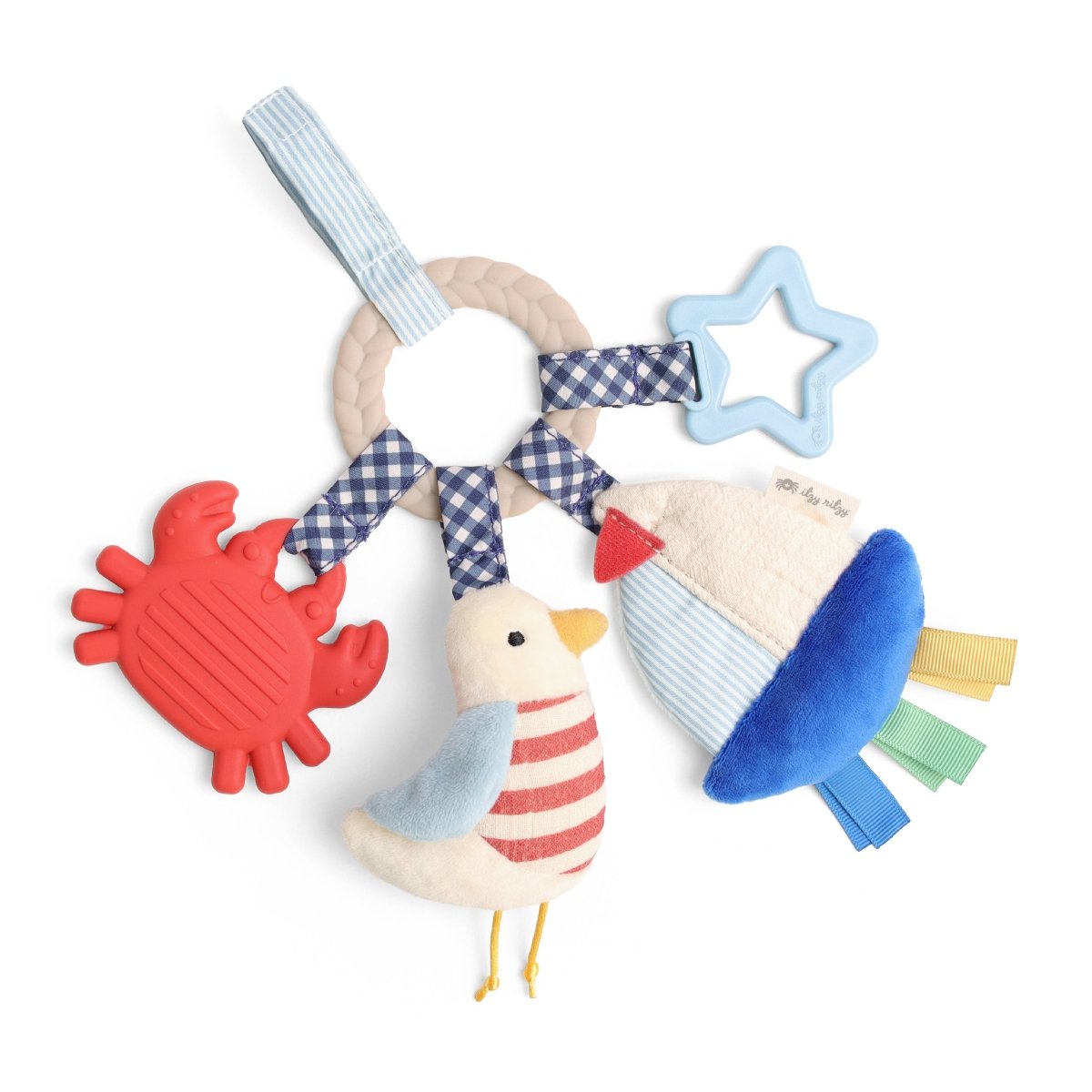 Anneau d’activités sensoriel bébé nautique – Bitzy Busy Ring - Jouets de dentition - Boutique LeoLudo - Itzy Ritzy Canada