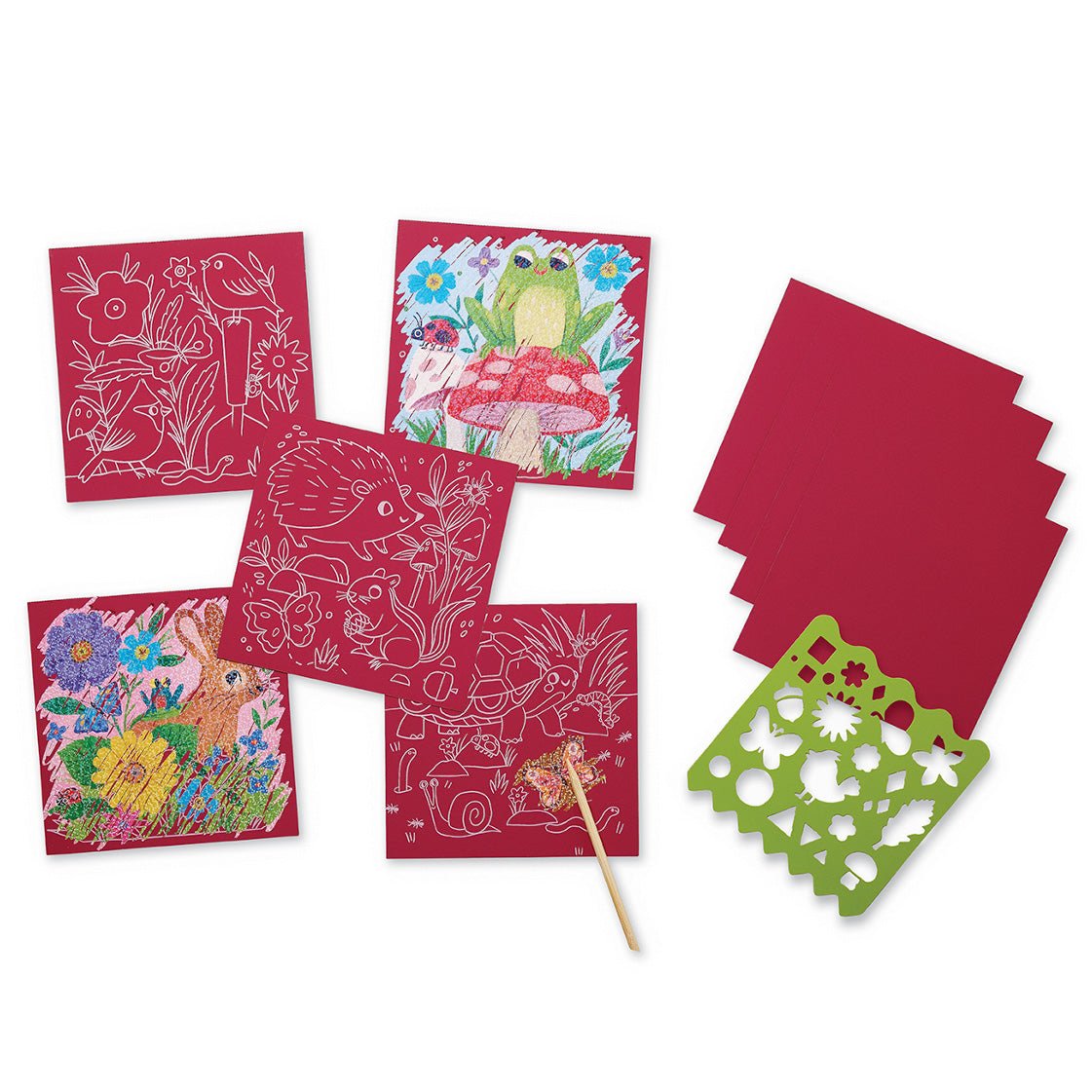 Art à gratter scintillant - Jardin - Art & bricolage - Boutique LeoLudo - Crocodile Creek