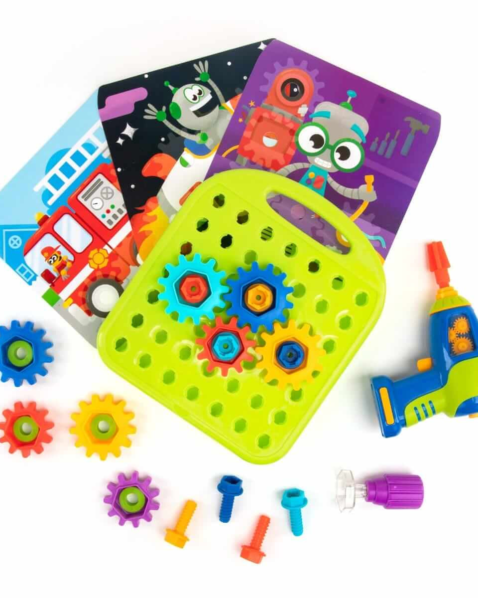 Atelier de conception d'engrenages Design & Drill - Jeux d'assemblage - Boutique LeoLudo - Educational Insights