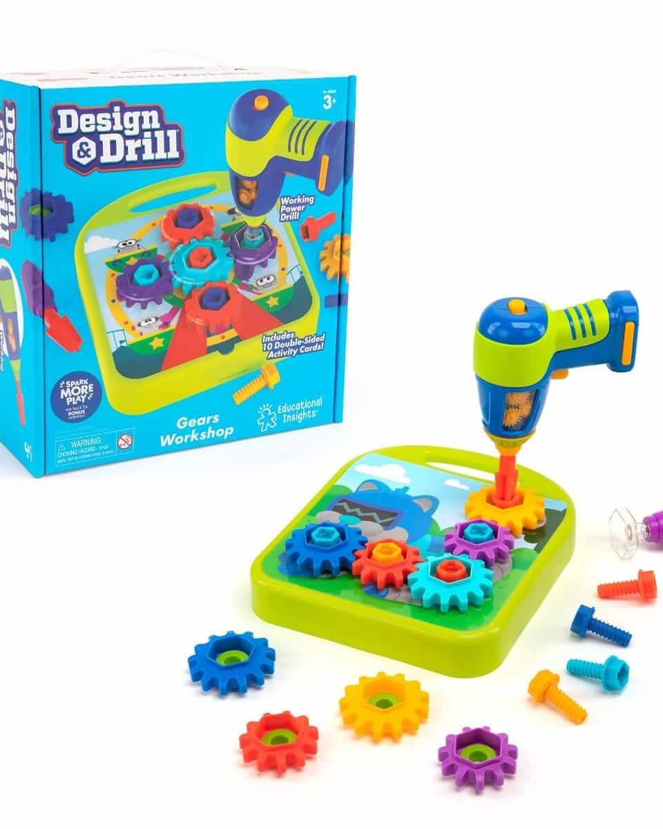 Atelier de conception d'engrenages Design & Drill - Jeux d'assemblage - Boutique LeoLudo - Educational Insights