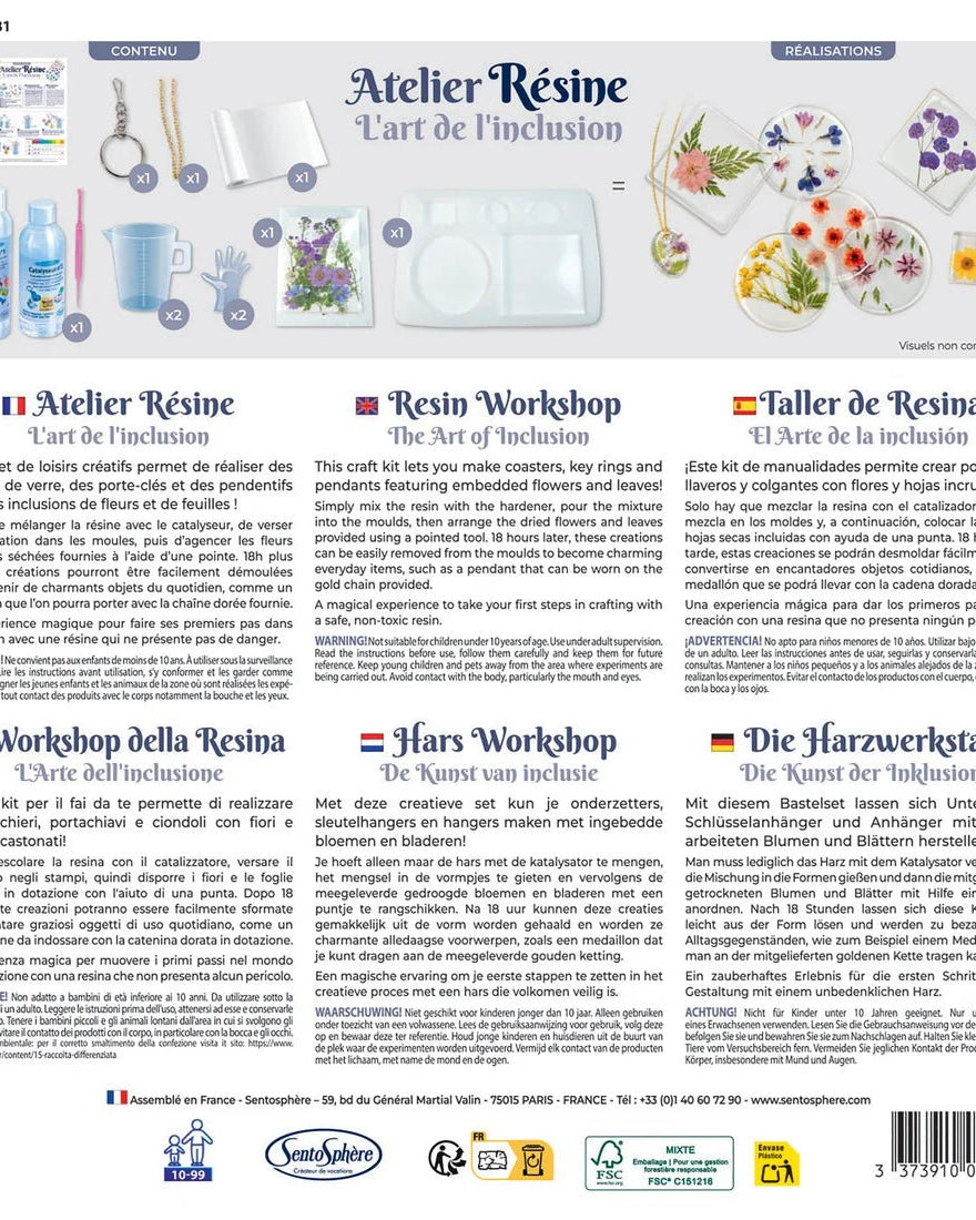 Atelier de résine – L'art de l'inclusion -Art & bricolage- Boutique LeoLudo-SentoSphere