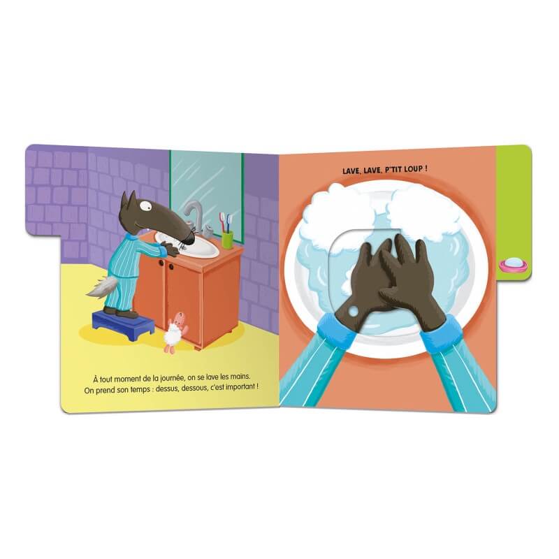 Livre à onglet P'tit Loup - Je suis tout propre!-Auzou-Boutique LeoLudo