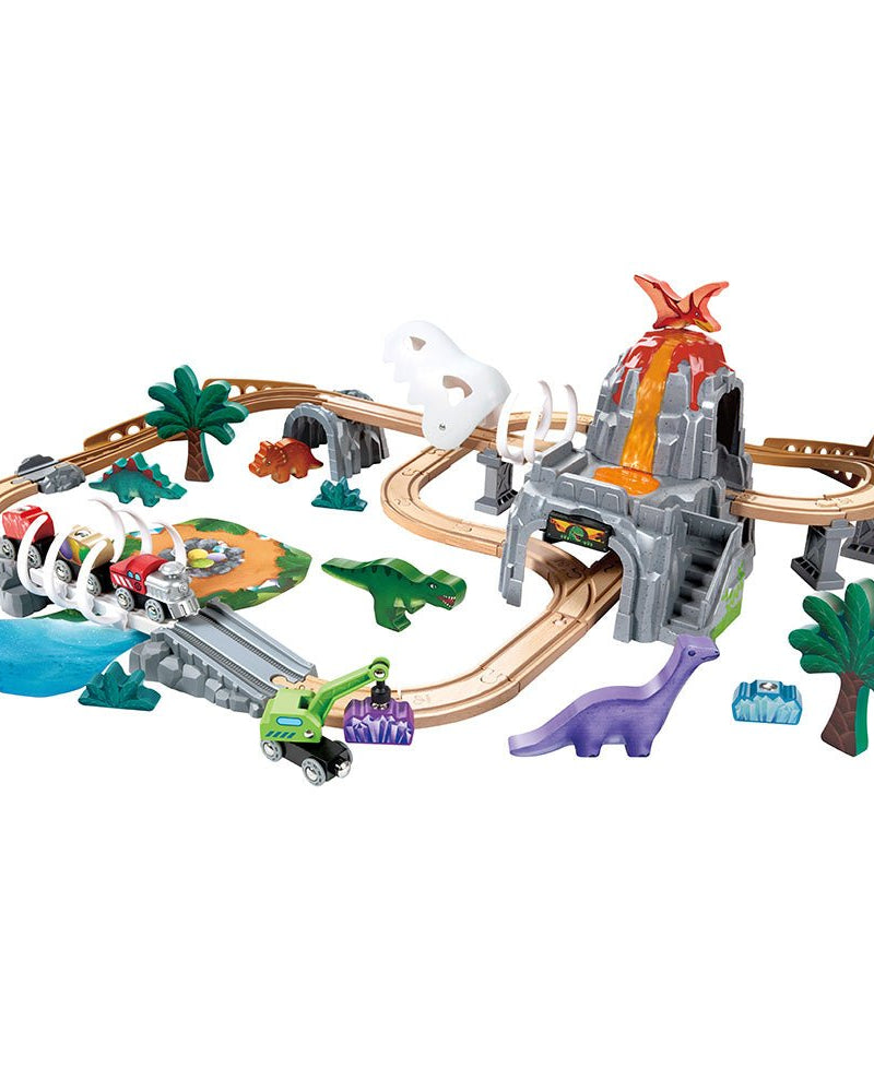 Aventure de train jurassique (61 pcs) - Ensembles de jeu - Boutique LeoLudo - Hape