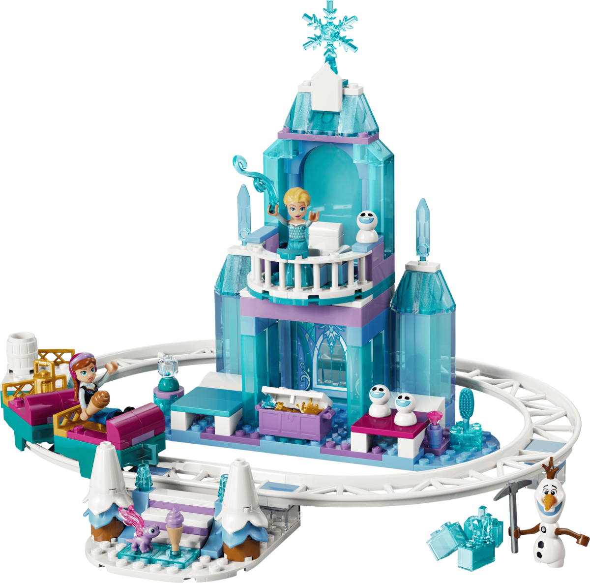 Aventure en traîneau et château de glace d’Elsa (216pcs) – LEGO Disney Frozen - Jeux de construction - Boutique LeoLudo - LEGO
