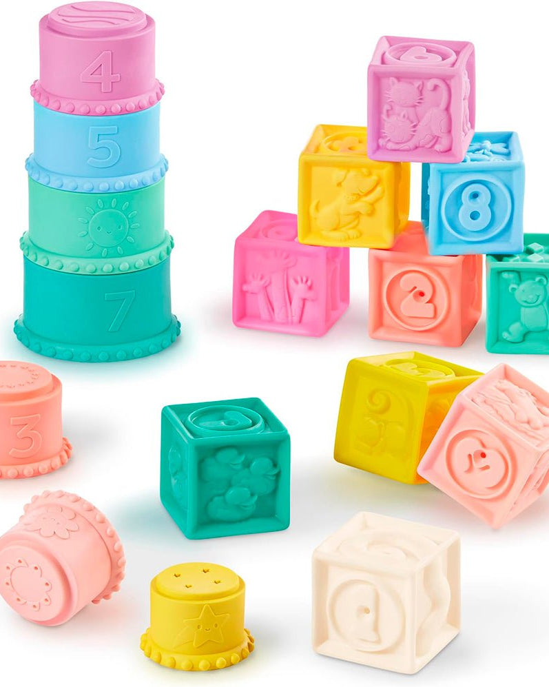 B. Baby - Gobelets et blocs à empiler - Jouets à trier & empiler - Boutique LeoLudo - B. toys