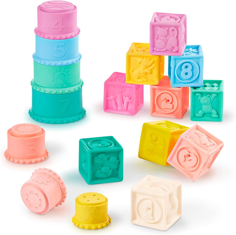 B. Baby - Gobelets et blocs à empiler - Jouets à trier & empiler - Boutique LeoLudo - B. toys