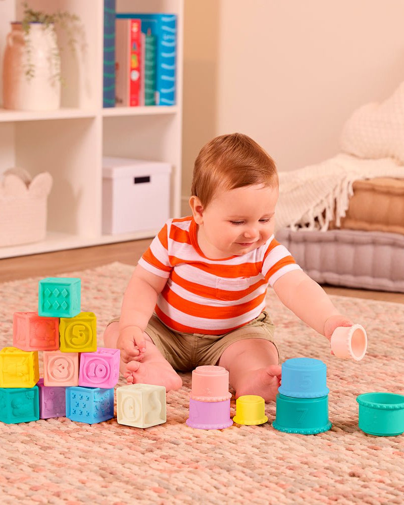 B. Baby - Gobelets et blocs à empiler - Jouets à trier & empiler - Boutique LeoLudo - B. toys