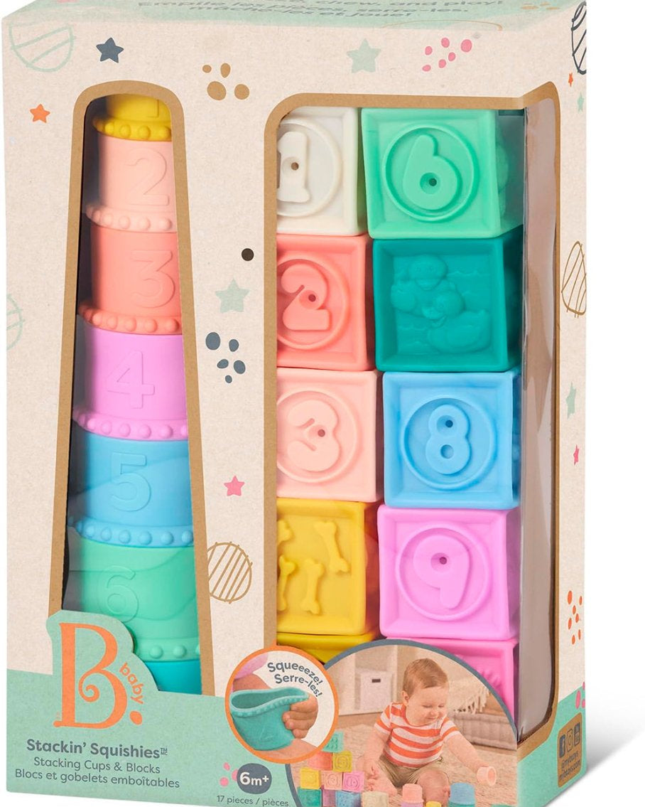 B. Baby - Gobelets et blocs à empiler - Jouets à trier & empiler - Boutique LeoLudo - B. toys