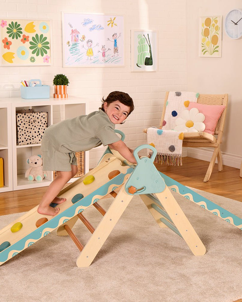 B. Summer - WonderClimber™ Module d'escalade triangulaire en bois - Jeu actif - Boutique LeoLudo - B. toys