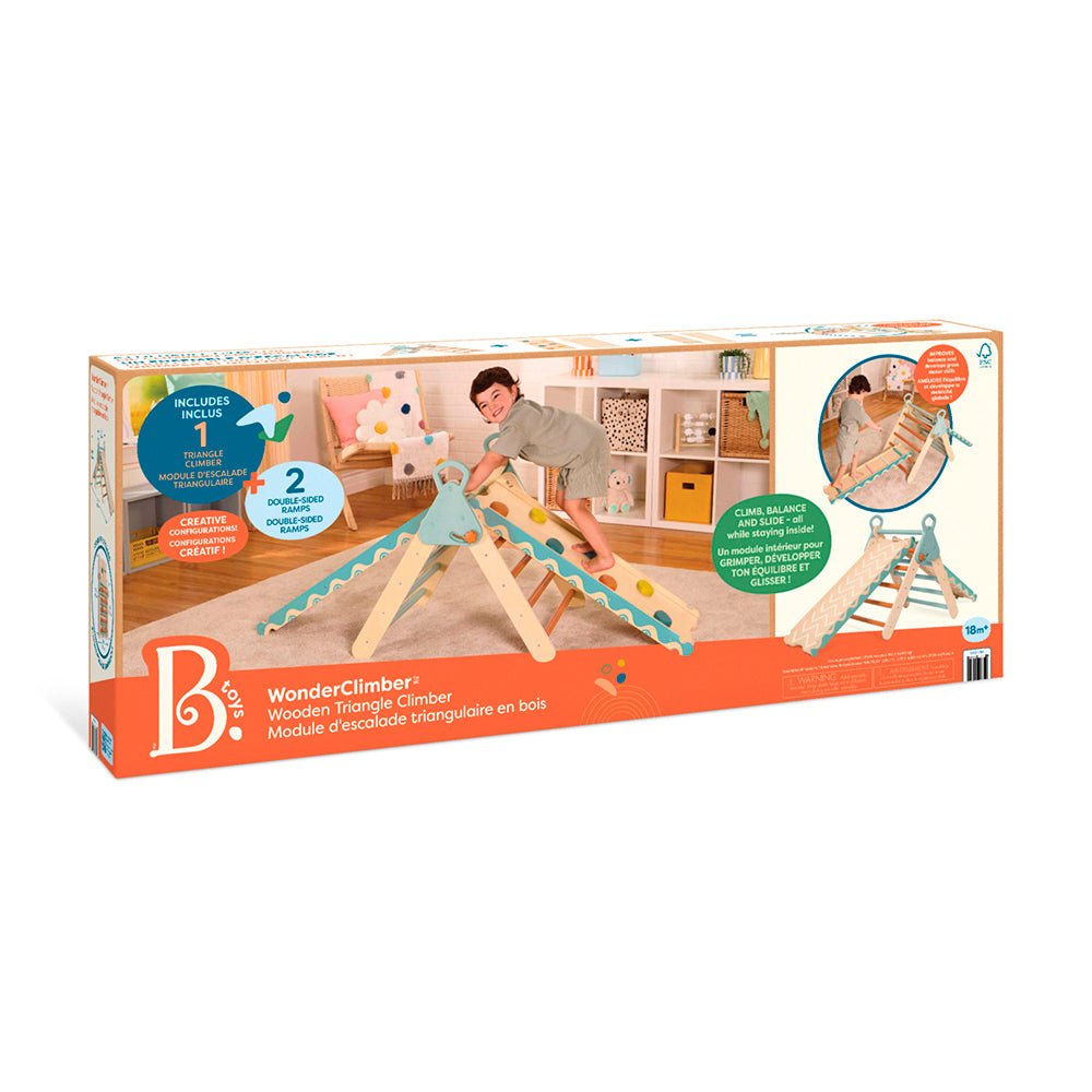 B. Summer - WonderClimber™ Module d'escalade triangulaire en bois - Jeu actif - Boutique LeoLudo - B. toys