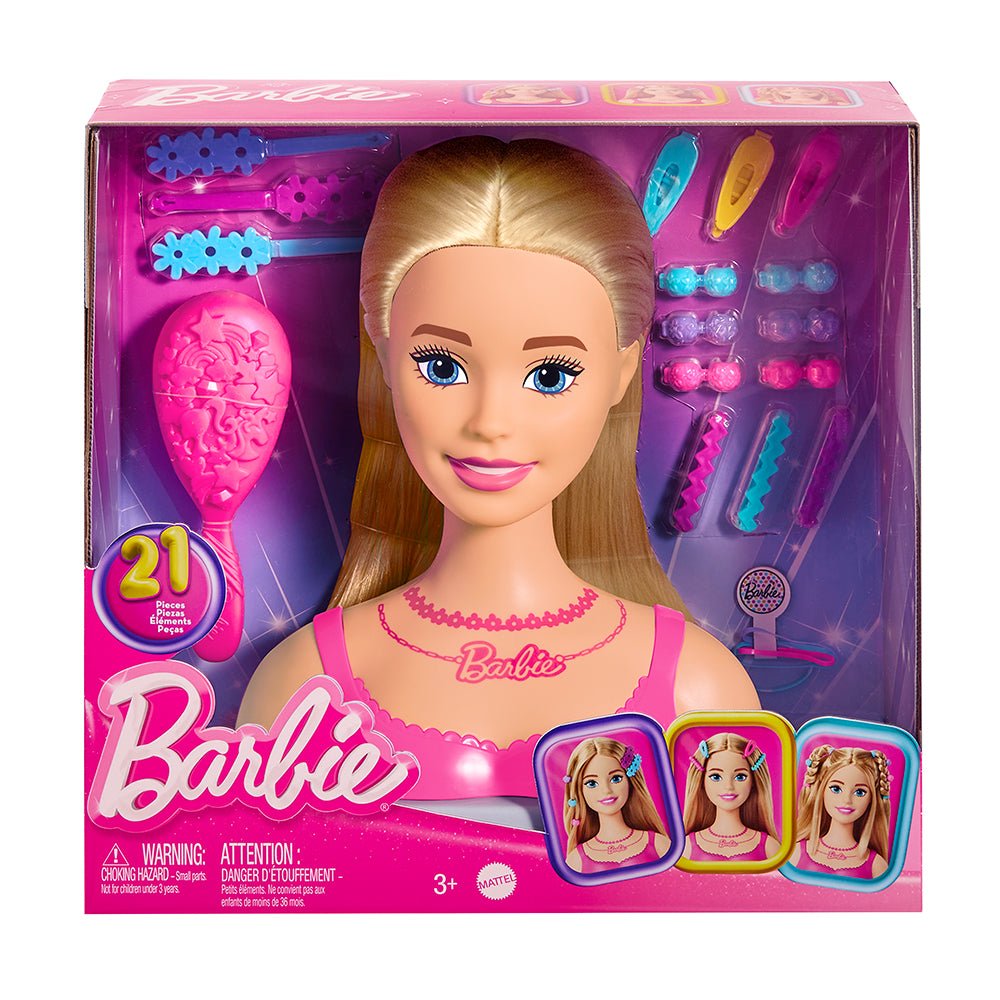 Barbie – Tête à coiffer avec 20 accessoires -Poupées- Boutique LeoLudo-Mattel