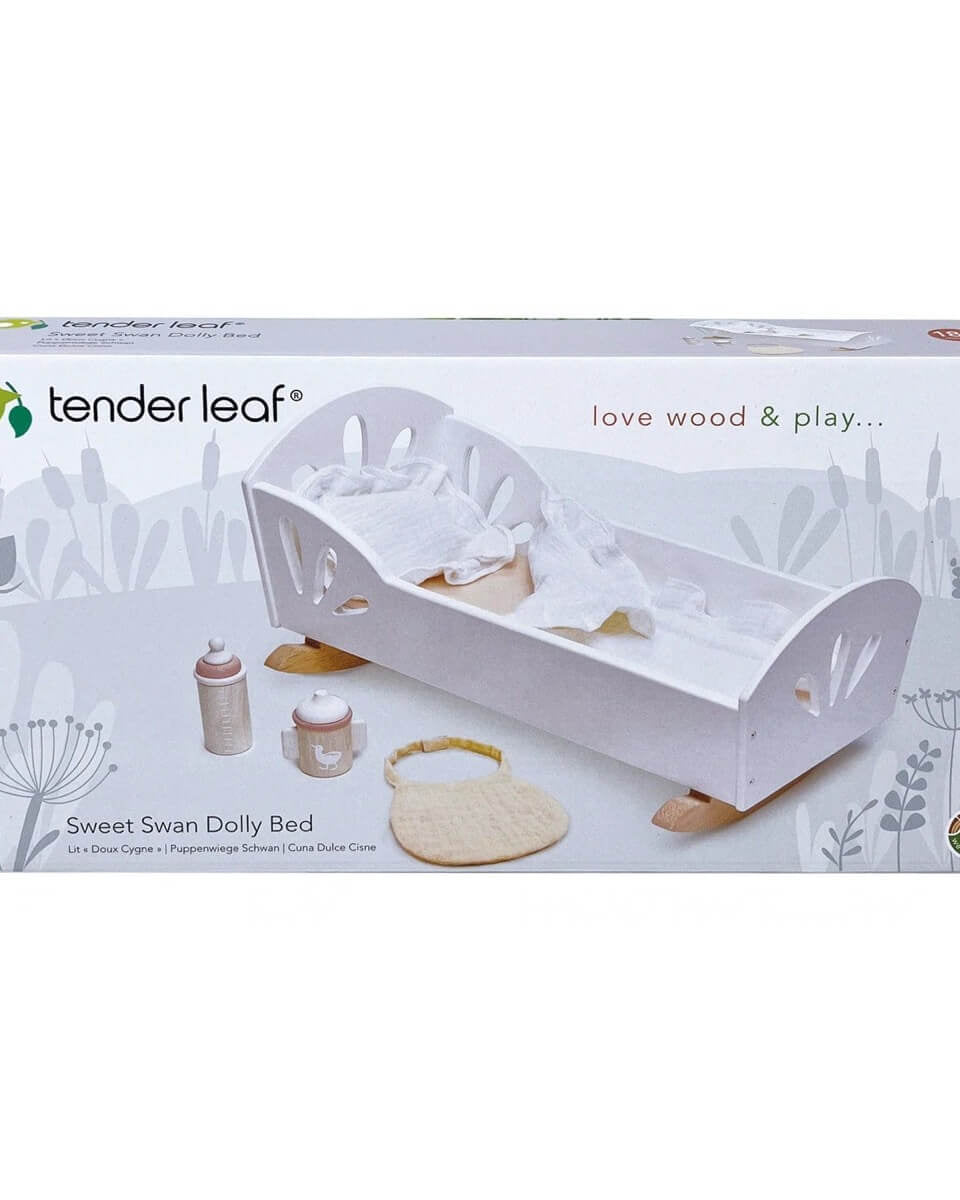 Bassinette Sweet Swan pour poupée - Accessoires poupée - Boutique LeoLudo - Tender Leaf Toys
