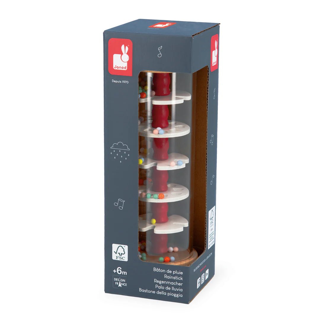 Baton de pluie en bois Confetti - Jouets d'éveil - Boutique LeoLudo - Janod