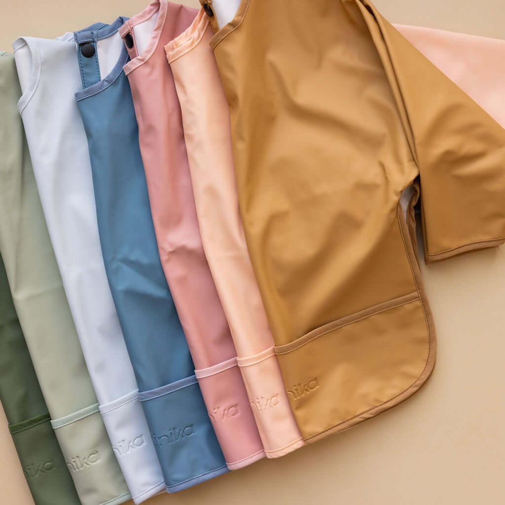 Bavoir à manches longues (6-24 mois)-Minika-Boutique LeoLudo