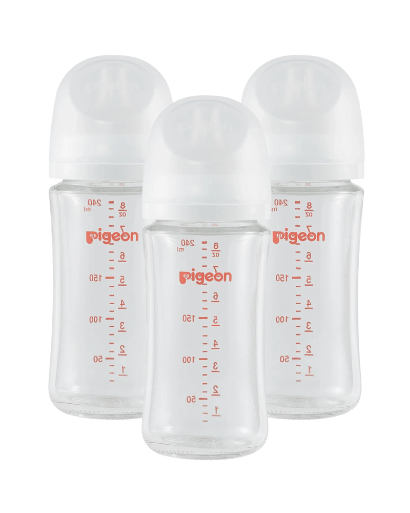Biberons en verre Pigeon 8oz (paquet de 3) tétine M -Biberons- Boutique LeoLudo-Pigeon